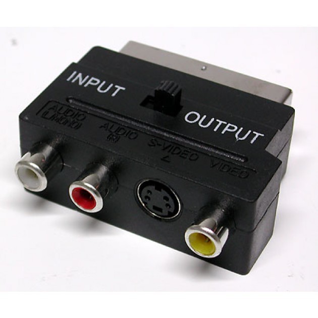 Adattatore scart svhs rca audio video