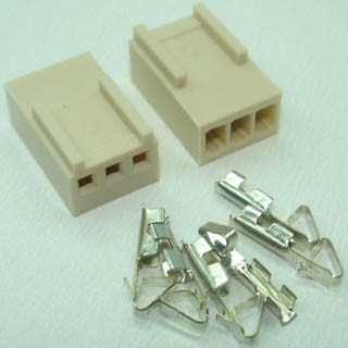 5 pz connettore tipo Molex  Cat ear, 3 vie, passo 2.54 (per contatto 6471)