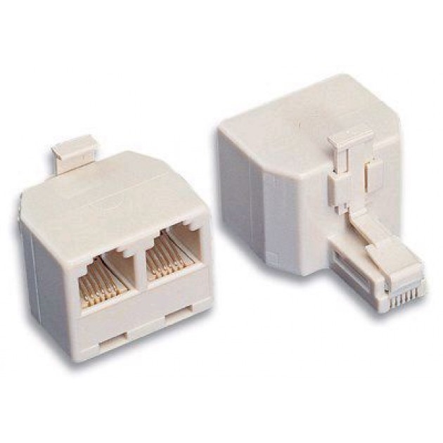 Accoppiatore telefonico duplex 6P4C M a 2 x 6P4C F