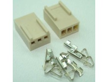 5 pz connettore tipo Molex  Cat ear, 3 vie, passo 2.54 (per contatto 6471)